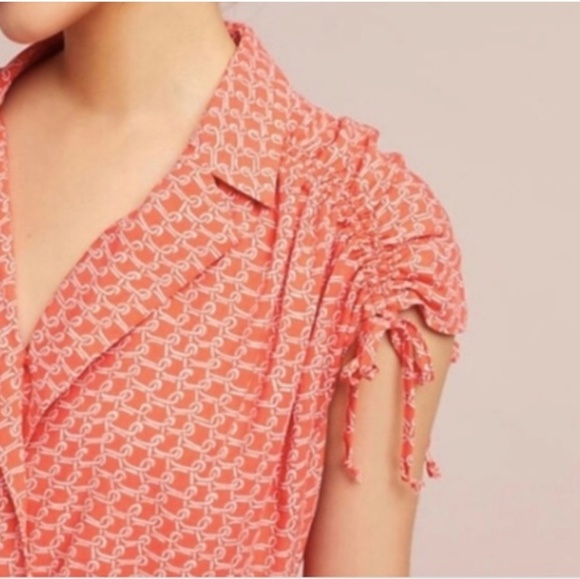 Anthropologie Maeve interlocking orange dress - Picture 2 of 5